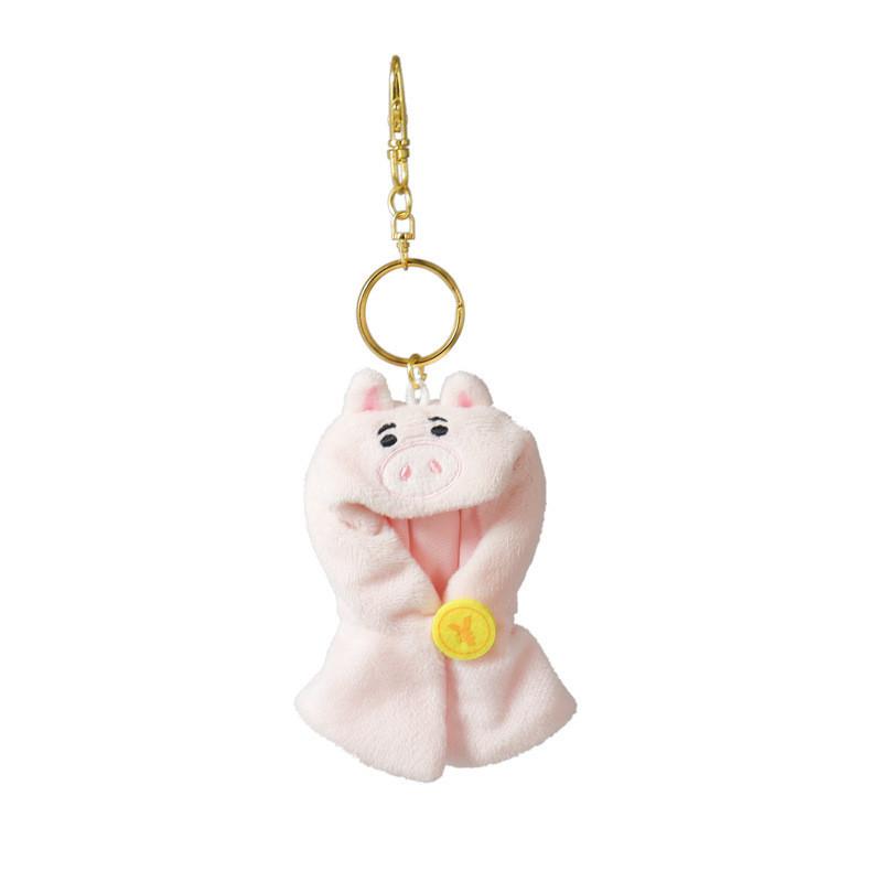 Adorable Japanese Style Costume Plush Keychain Fuzzy Winnie Strawberry Bear