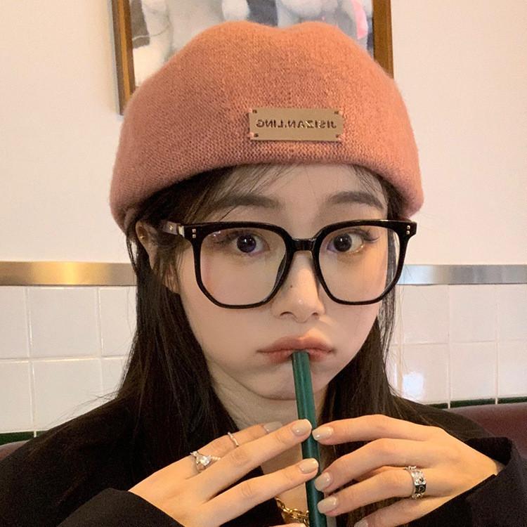 Однотонный зимний берет для женщин с классическим дизайном, утолщенная шапка, подарок