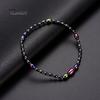 Women Artificial Hematite Rainbow Beaded Magnetic Bracelet Ankle Chain Gift