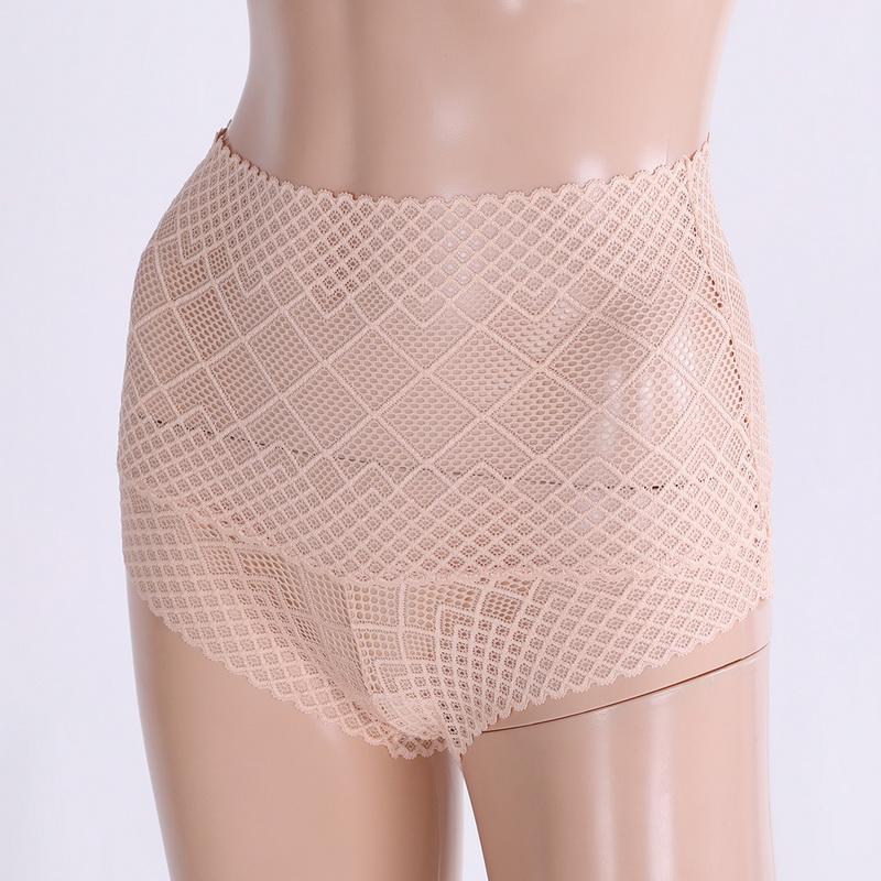 Женские кружевные трусики с высокой талией, сексуальное кружевное белье, бесшовные трусики, тонкие трусы, сетчатые трусы