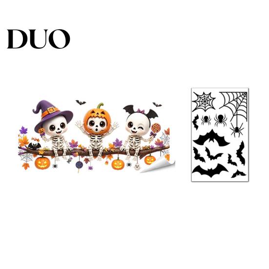 Seasonal Party Supplies Halloween Ghost Glass Sticker, Cartoon Static Window Cling for Accessories Parties, Waterproof Decoration Decal