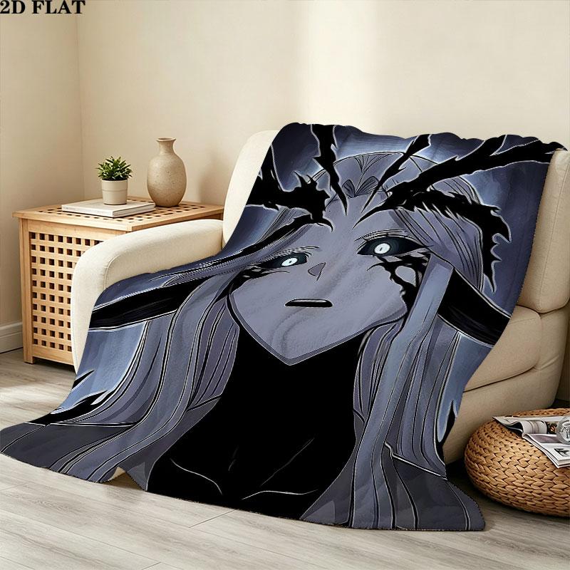 1PC Overlord Patterned Flannel Blanket Suitable For All Seasons For Home Decor Warmth And Comfort Gifts Holiday Present