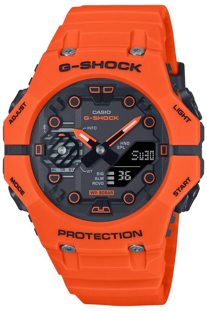 Часы Casio G-Shock (Официальный японский продукт) с Bluetooth, GA-B001AH-6AJF Мужские Фиолетовые / GA-B001FL-4AJF Мужские Оранжевые, Сделано из биомассы