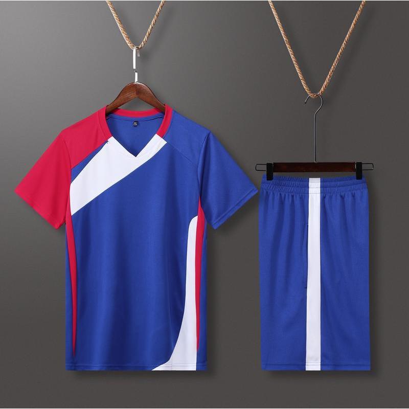 Men Women Short Sleeve Volleyball Jersey Set Training Match Sportswear Gym