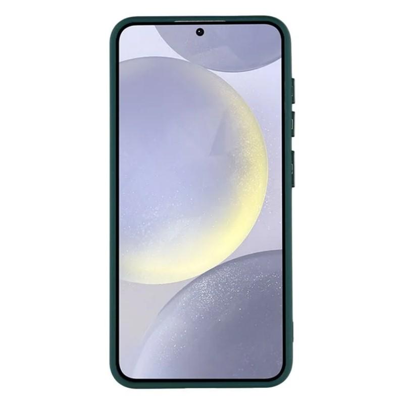 Для Samsung Galaxy S24+ Магнитный чехол WANLONFENG Серия QB PC TPU Чехол для телефона с защитной пленкой для экрана