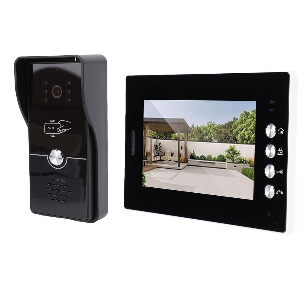 Wired Video Doorbell Intercom System 7 Inch Color Screen Smart Home Video Intercom Door Phone Kit for Villa Apartment