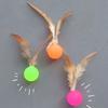 Funny Cat Elastic Ball Toy Interactive Balls Pet Supplies Feather Football Toys Dog Playthings Kitten