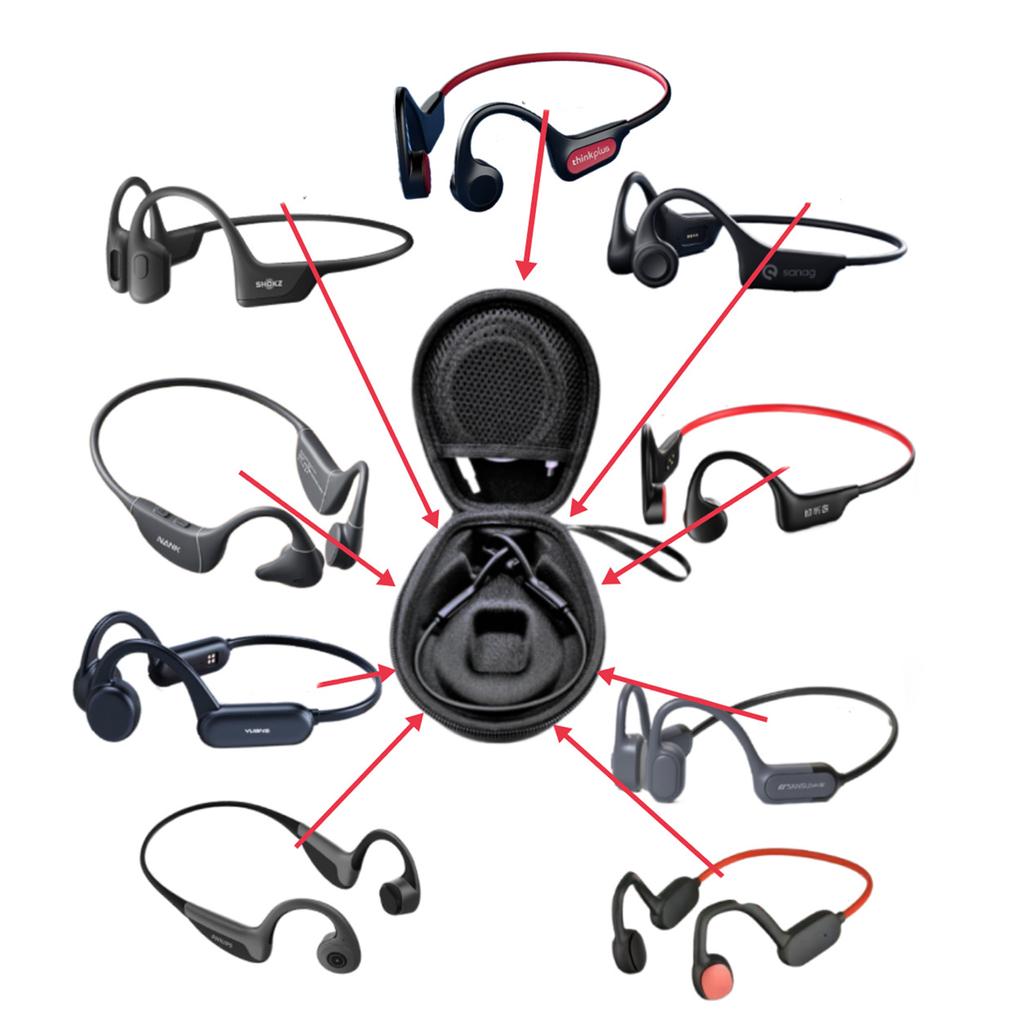 Защитные сумки для хранения гарнитуры с костной проводимостью, ударопрочный портативный чехол на молнии - сумка для переноски наушников