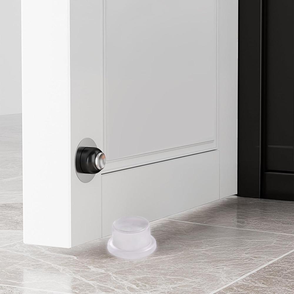 Silicone Door Stopper Wall Protector Bedroom Door Handle Bumper Self Adhesive Anti-crash Pad Practical Furniture Accessories