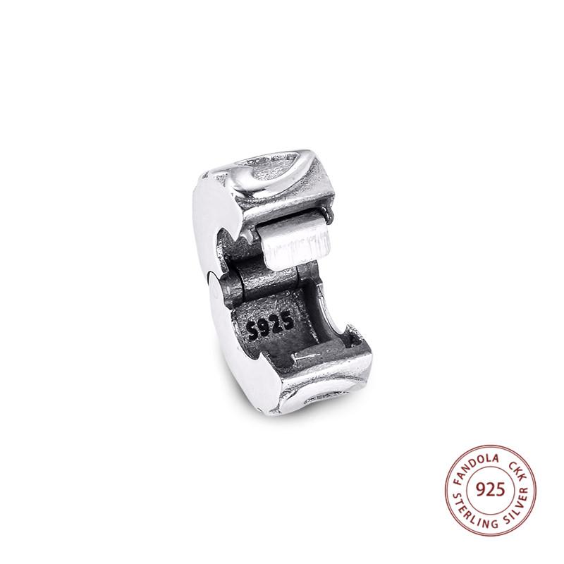 Натуральная стерлингового серебра 925 пробы, клипсы с сердечками, подвески, бусины для изготовления ювелирных изделий, подходят для оригинальных браслетов, подарок «сделай сам»