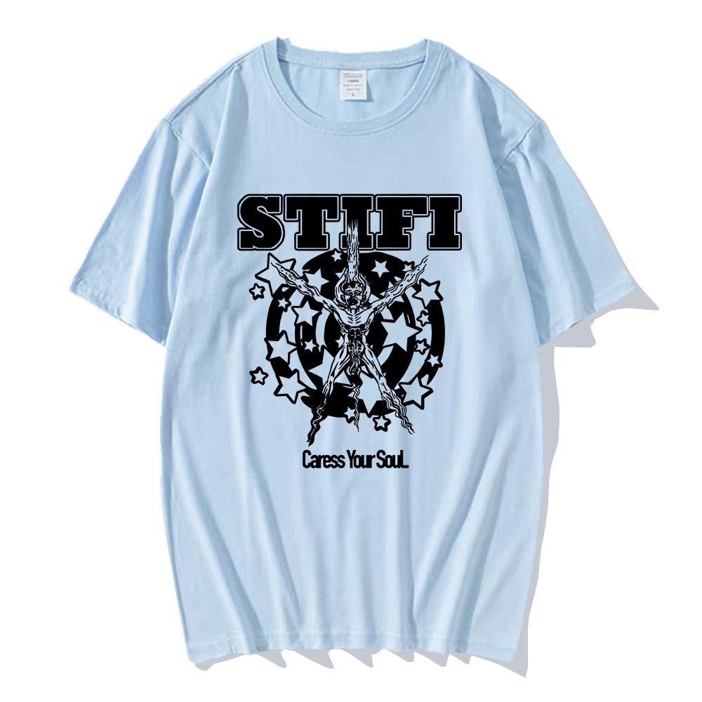 CARESS YOUR SOUL RINGER TEE Рок-группа Sticky Fingers STI FI Футболки с коротким рукавом Хлопковая мужская футболка Футболка с графическим принтом Мужская