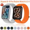 Спортивный плетеный нейлоновый ремешок-петля для Xiaomi Mi Band 9 Pro 8 Pro с металлической пряжкой, дышащий браслет, ремешок для Redmi Watch 6 5 4