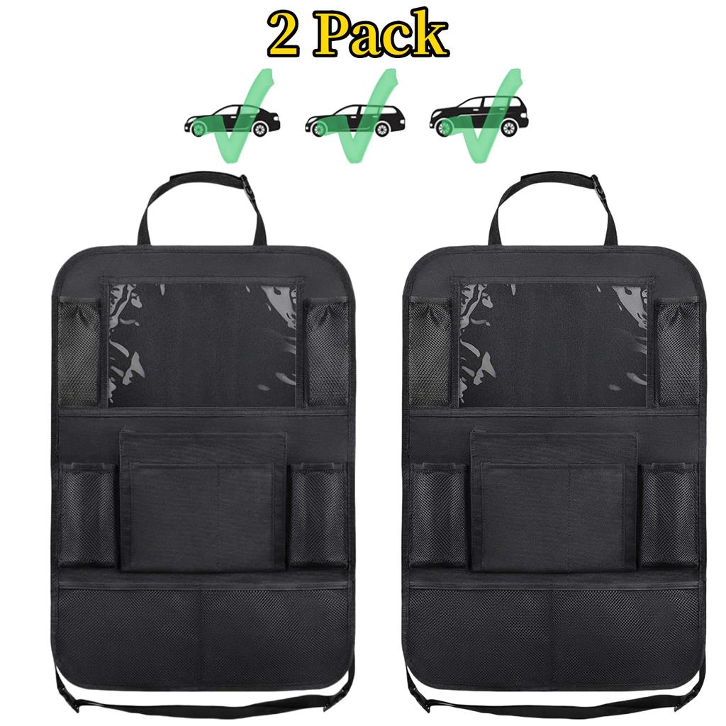 Органайзер на спинку сиденья автомобиля 10 карманов для хранения с держателем для планшета с сенсорным экраном, защитой для детей, автомобильные аксессуары