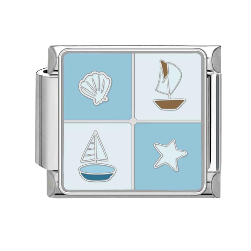 Синяя Ночь Звездное Небо Луна Звезда Кошки Собака Сердце Бабочка Итальянские Шармы-Звенья Подходят для 9мм Браслета из Нержавеющей Стали Женщины DIY Изготовление