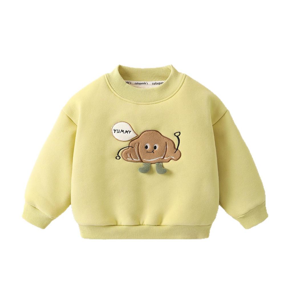 Детский флисовый комплект с капюшоном и штанами Kaka Panda - Зимнее тепло для мальчиков и девочек