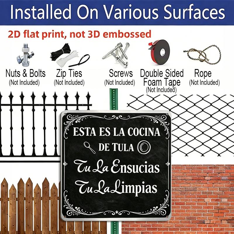 2D Flat, 1pc Vintage Fun Cooking Aluminum Plaque, Home Wall Decor, Suitable Backyard, BBQ Area, Garden, Kitchen, Dining Room, Cooking Area, Fun Wall
