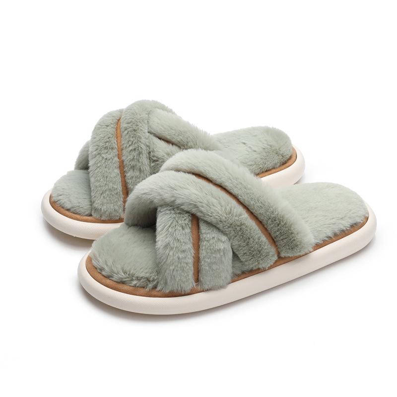 Eva Slippers Autumn Cotton Mop New Wool Slippers Women's Outer Wear Winter Home Slippers