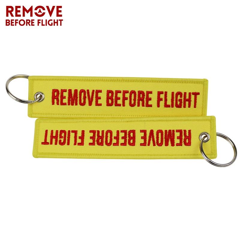Remove Before Flight Key Chains Yellow Key Chains Aviation Gifts