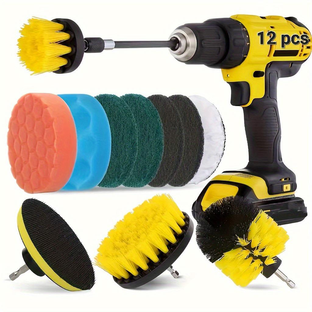 Electric Drill Brush Set: 12-14 Pieces for Cleaning, Polishing, & Grinding with Round Disc for Tile and Carpet