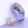 Rechargeable Wireless Bluetooth 3 Mode Transparent Luminous Ergonomic Silent Magnetic Gaming Mouse for Office Notebook Laptop Desktop Computer