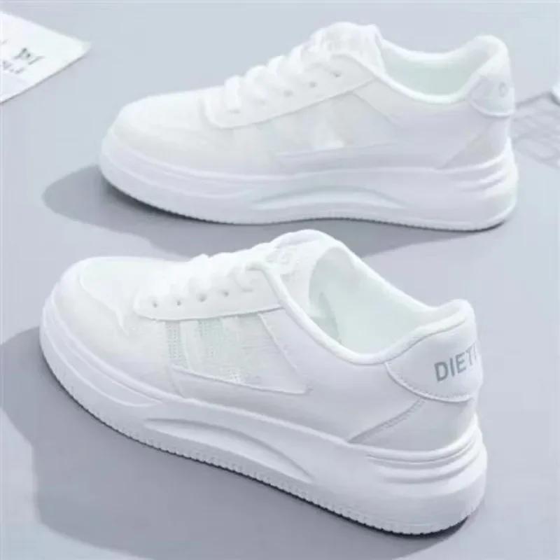 Повседневная обувь Женские кроссовки Износостойкие и дышащие женские белые туфли Женская теннисная спортивная обувь Женский новый стиль