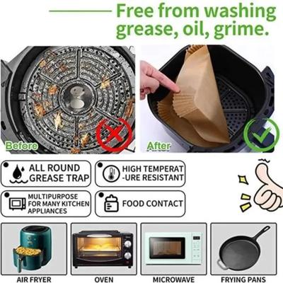 Принадлежности для выпечки Домашние аксессуары для аэрофритюрницы Антипригарные коврики для выпечки Бумага пищевого класса Кондитерская форма для выпечки Кухня Столовая Бар Вощеные