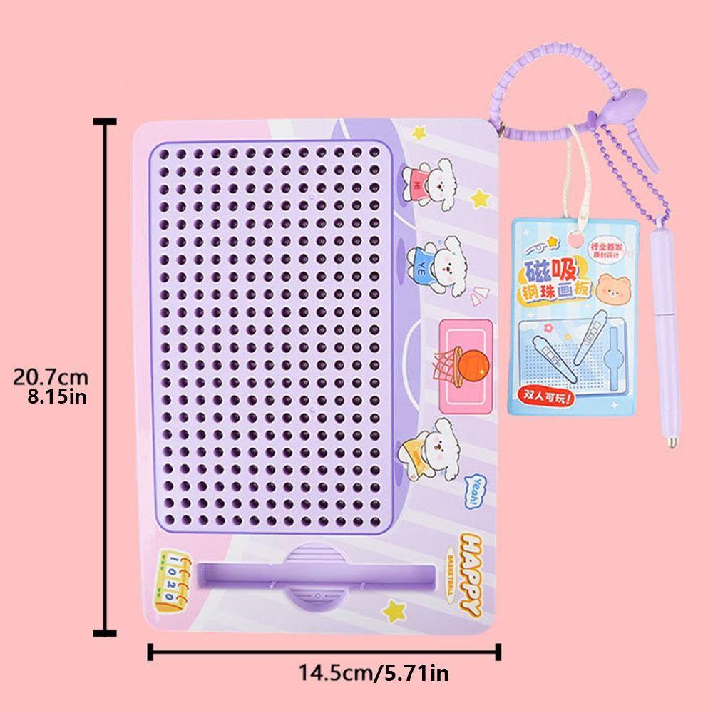 Puzzle Steel Ball Drawing Board Magnetic Toy Writing Pad Bag Pendant  for Backpack