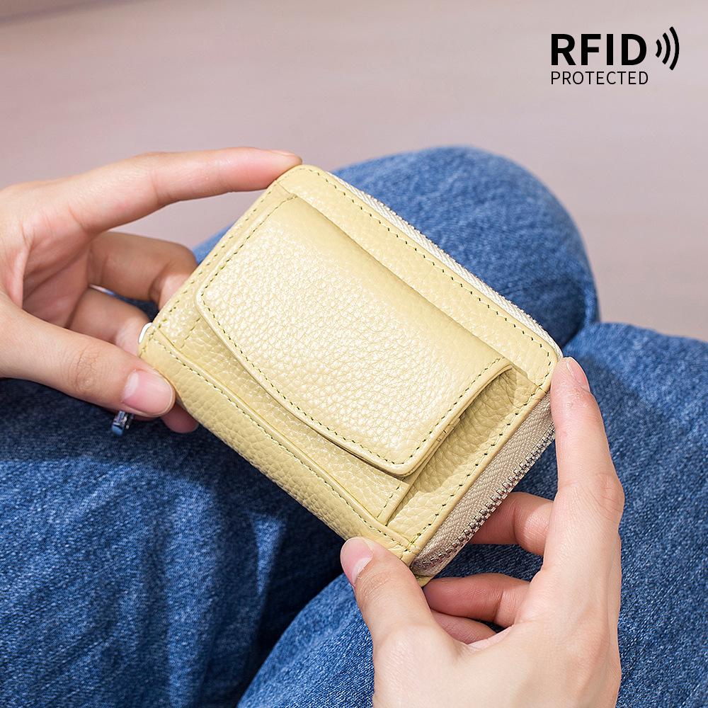 Женский кошелек-органайзер для карт RFID в японском стиле, новый мини-мультихолдер для карт на молнии, кошелек для мелочи большой вместимости