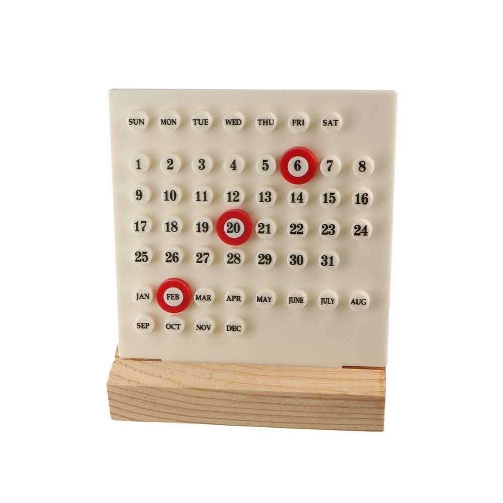 Wooden Base Wooden Desk Calendar Handmade Acrylic Date Planner Acrylic DIY Calendar Desktop