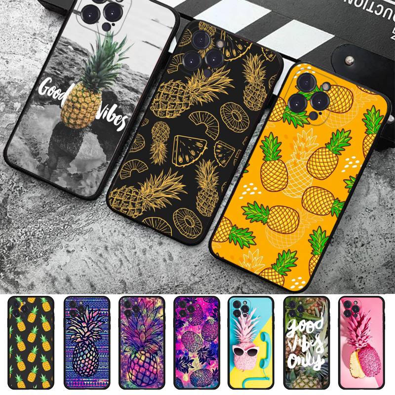 Чехол для телефона с ананасом для iPhone 13 Pro MAX 14 11 12 Mini X XS XR 6 7 8 Plus SE 2020 Мягкий ТПУ чехол