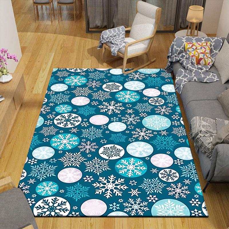 1Pc Christmas Candy Canes Rug Office Carpet Indoor Outdoor Doormat Nonslip Soft And Comfortable Living Room Christmas Halloween Gift D9186