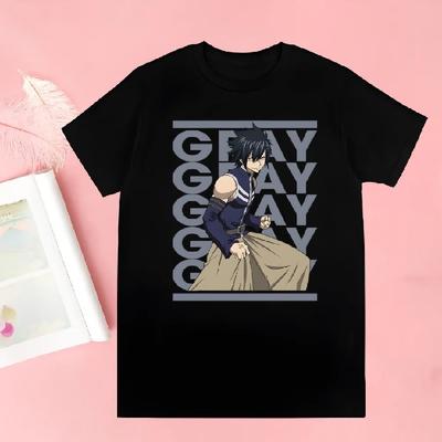 Аниме Хвост Феи Мультфильм Нацу Эрза Грей Люси Мужская Женская Футболка Топы Круглый Вырез Приталенная Мягкая Аниме Манга Футболка Одежда Футболка6