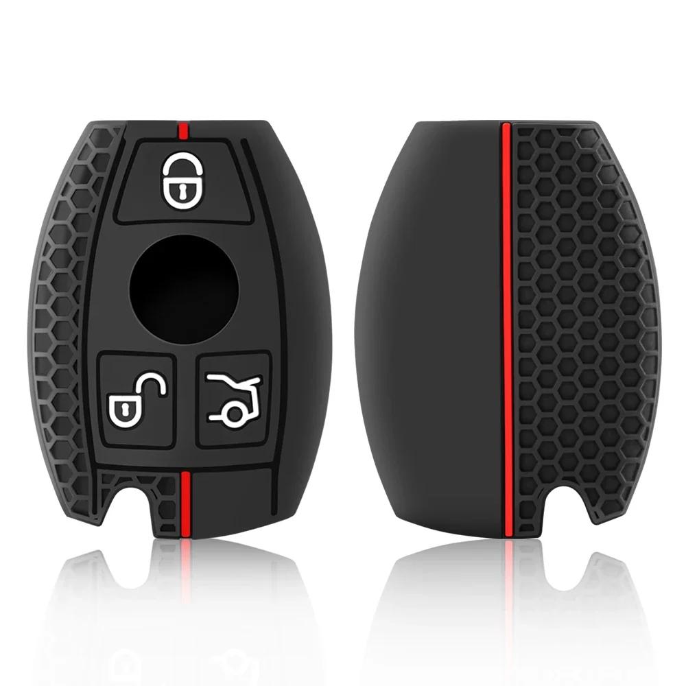 Для Mercedes Benz W205 W213 W204 W176 W212 W177 GLC CLA AMG ABCESG Class силиконовый автомобильный чехол-брелок Samrt аксессуары