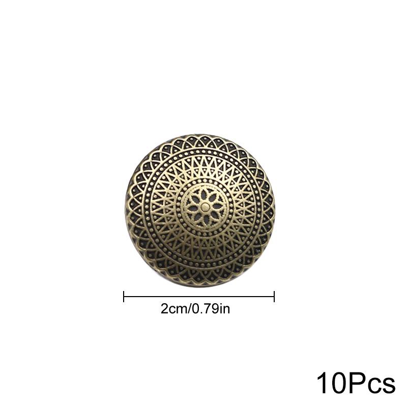10 шт. Круглая форма DIY пуговицы на хвостовике аксессуары для одежды пуговицы поделки металлические пуговицы ремонт шитье сплав костюм пальто