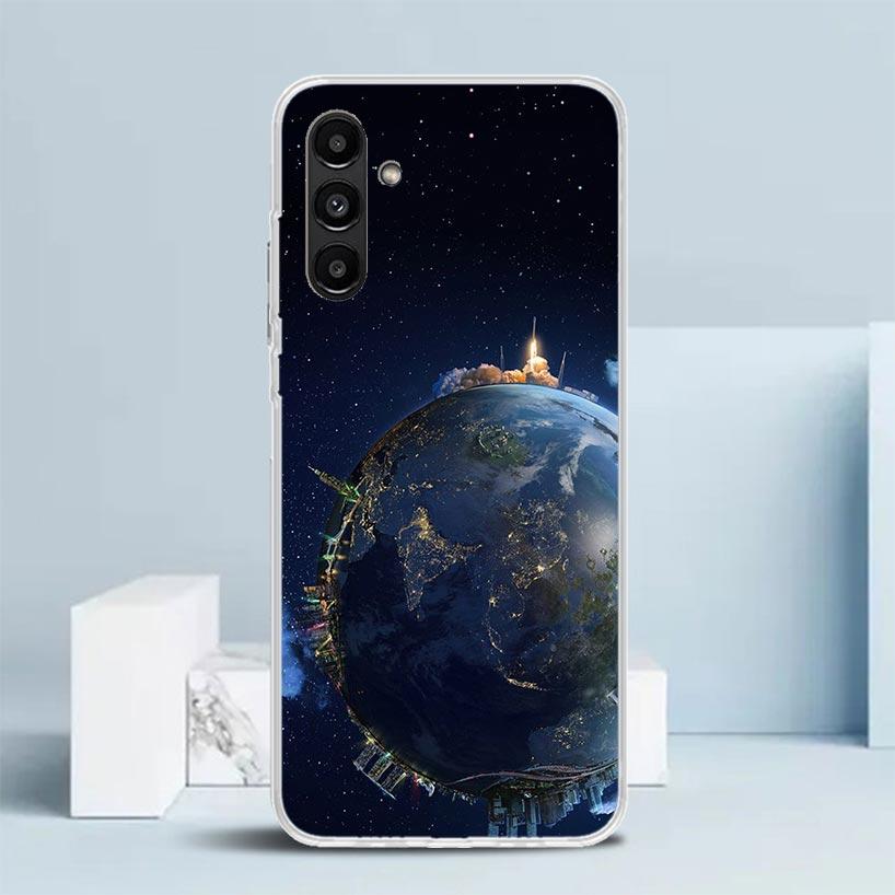 Earth Stars Space Cover for Samsung Galaxy A17 A37 A57 A16 A26 A36 A56 A15 A14 A55 Phone Case A13 A53 A25 A35 A24 A34 A23 A33 Ga