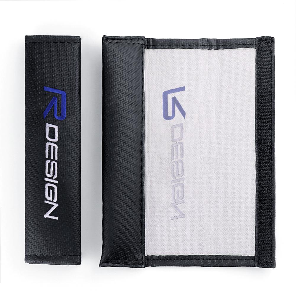 2 шт. Для Volvo RDESIGN AWD S40 S60 T6 XC60 V50 V70 V90 Стайлинг автомобиля Накладка на ремень безопасности Защита Наплечник Подушка Подушка ремня безопасности