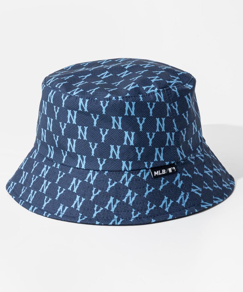 MLB Korea панама 3AHTM022MONOGRAM CLASSIC REVERSIBLE BUCKET HAT СИНИЙ Размер бренда: 59H  Японский размер (ок.): M [Код товара]
