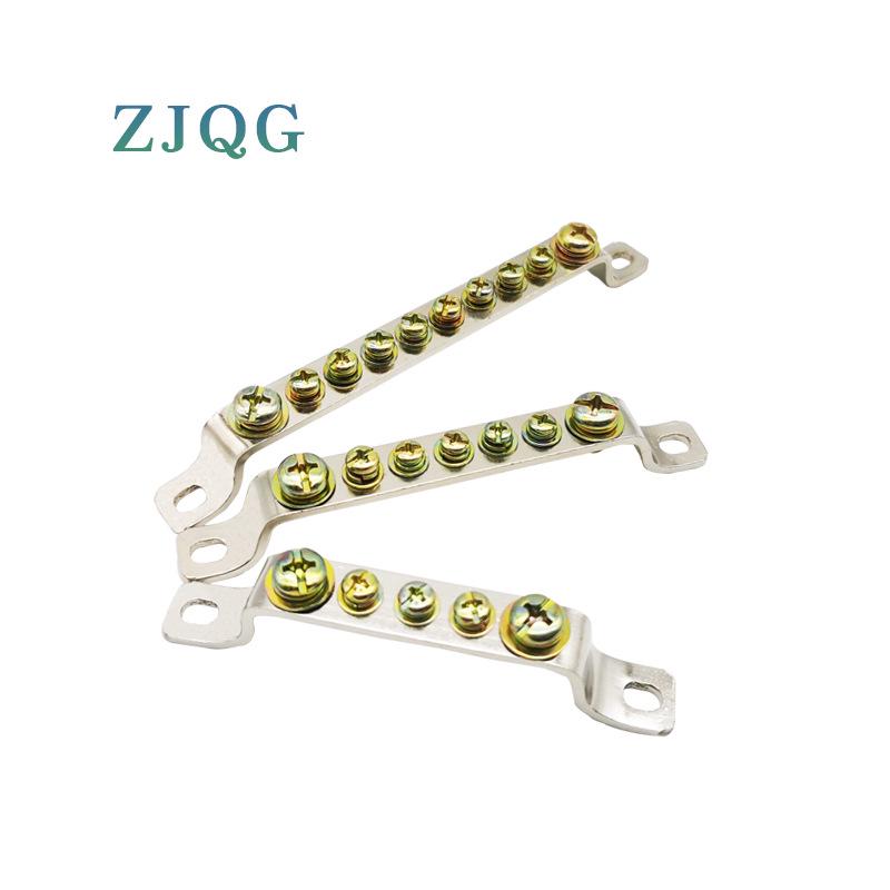 Brass Nickel-Plated Terminal Distribution Box with Zero-Ground Bar, 15 Wide Series