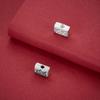 Серебряные бусины-разделители S925 с изображением иероглифа «Фа» из китайского маджонга для изготовления браслетов и ожерелий своими руками