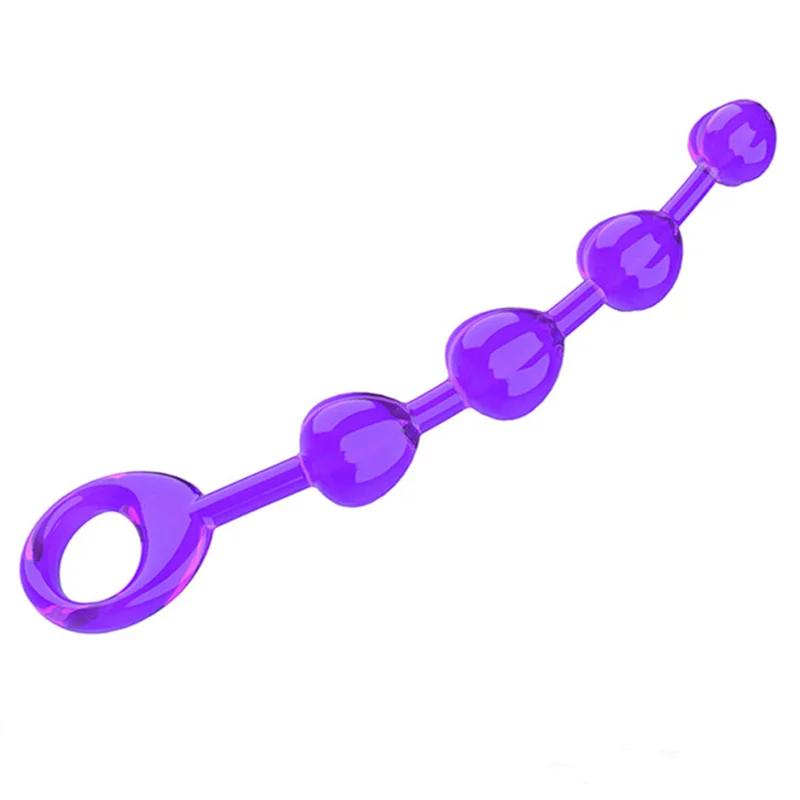 Анальный стимулятор шарики бусины анальная пробка мастурбация кристалл секс игрушка для начинающих мужчины женщины пары анус мастурбатор массажер