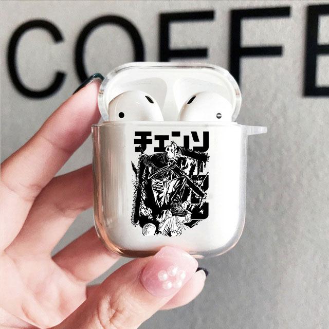 Чехол для Airpods с изображением бензопилы, мягкий защитный чехол для Airpods 1 2 3 Pro, милый мультяшный чехол Pochita Power для AirPods, чехлы в виде ракушки