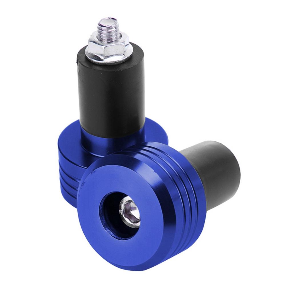 Motorcycle Handlebar Grip End Aluminum Plugs Moto Slider Accessories(Blue)