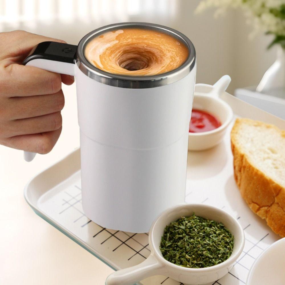 USB Rechargeable Self Stirring Mug Stainless Steel Automatic Mixing Cup Electric Coffee Mug Travel