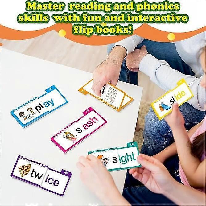 30 Read and Rhyme Flip Books, Word Families Flash Cards, ABC Vocabulary Flash Cards, Educational Reading Games