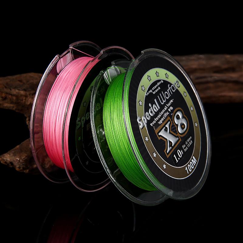 8-strand PE/Nylon Thread Braided Fishing Line 1000m Floating 0.108-0.5mm Diameter for Sea & Freshwater Fishing