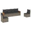 VidaXL Salon de Jardin avec Coussins 6 pcs, Canapés de Patio, Ensemble de Meubles, Mobilier de Terrasse Extérieur, Gris 3259946