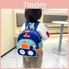 Cartoon Excavator Kids Backpack With Breathable Nylon For Preschool Children