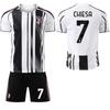 2025-26 Домашняя черно-белая футболка Ювентуса №7 Кьеза №9 Костич Футбольные майки