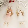 2pcs Christmas Decorations Cute Angel Girl Doll Christmas Tree Pendant Christmas Supplies Plush Material