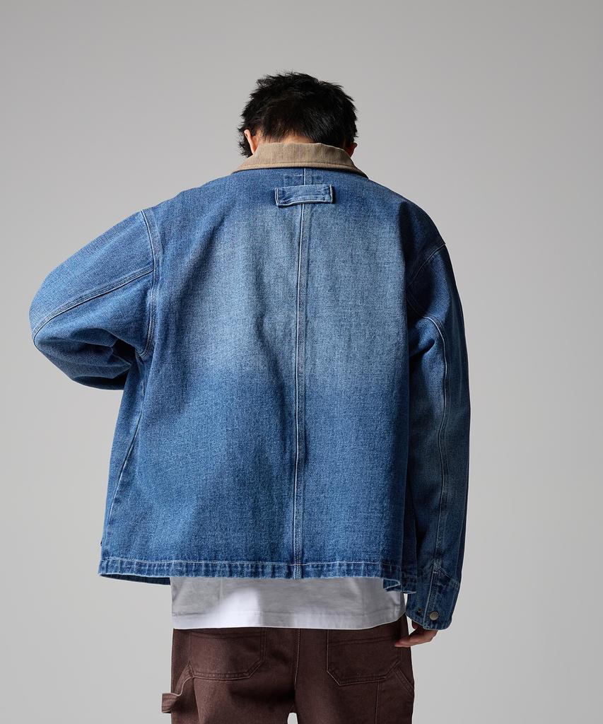Dickies Utility Washed Denim Chore Jacket Medium Blue